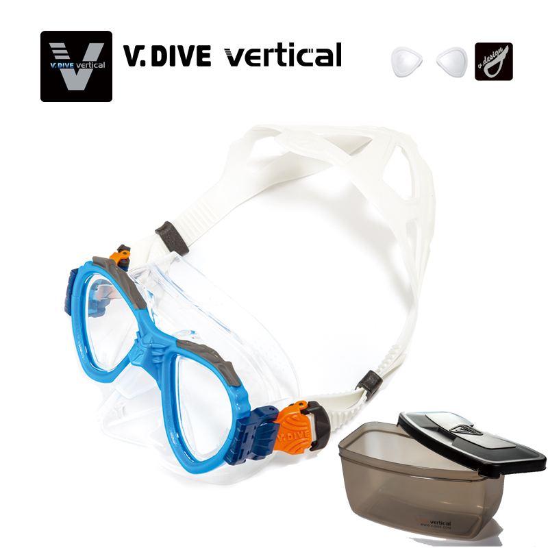 FS01 "V 面镜 水曲系列"V.DIVE盒装面镜 威带夫专业潜水镜深潜浮潜面镜
